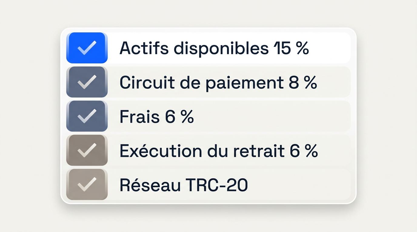 Évaluation des paiements et des retraits crypto